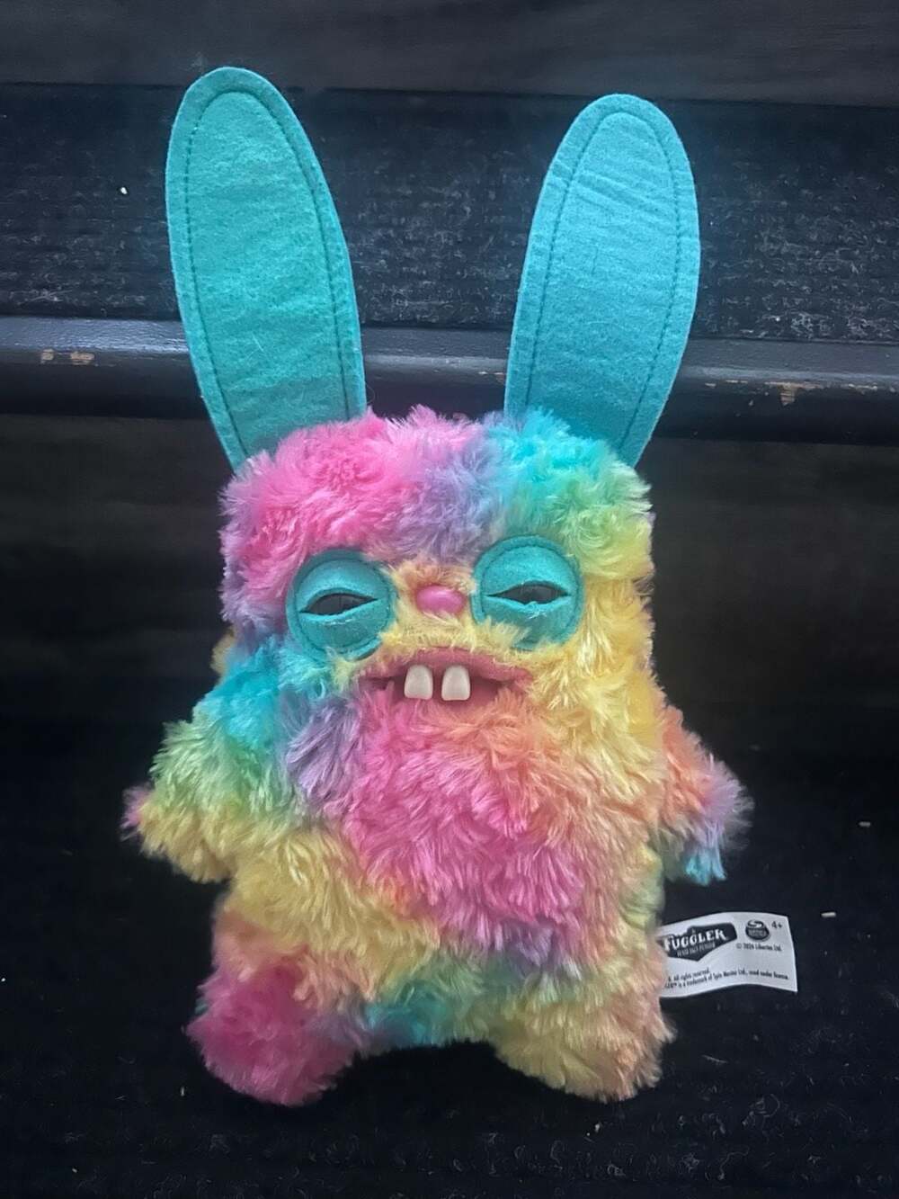 Fuggler Funny Ugly Monster Rainbow Tie-Dye Bunny Plush
